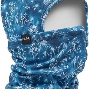 Skida Women's Blue Patterned Balaclava